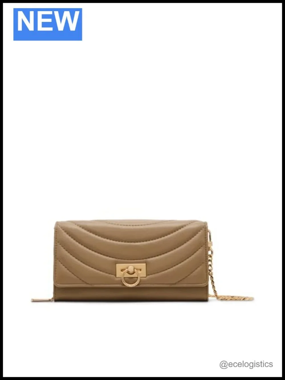 Quilted PVC Flap Crossbody with Bifold Wallet, 2 Piece Gift Set